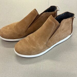OluKai Tan Chukka Boots with Suede Upper and Elastic Panels